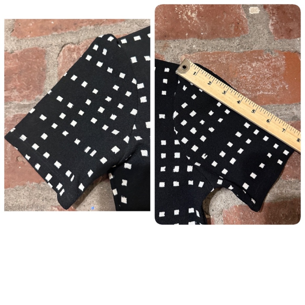 LuLaRoe Amelia Black & White Square Pattern A-line Dress Small Pleated Pockets - Picture 13 of 14